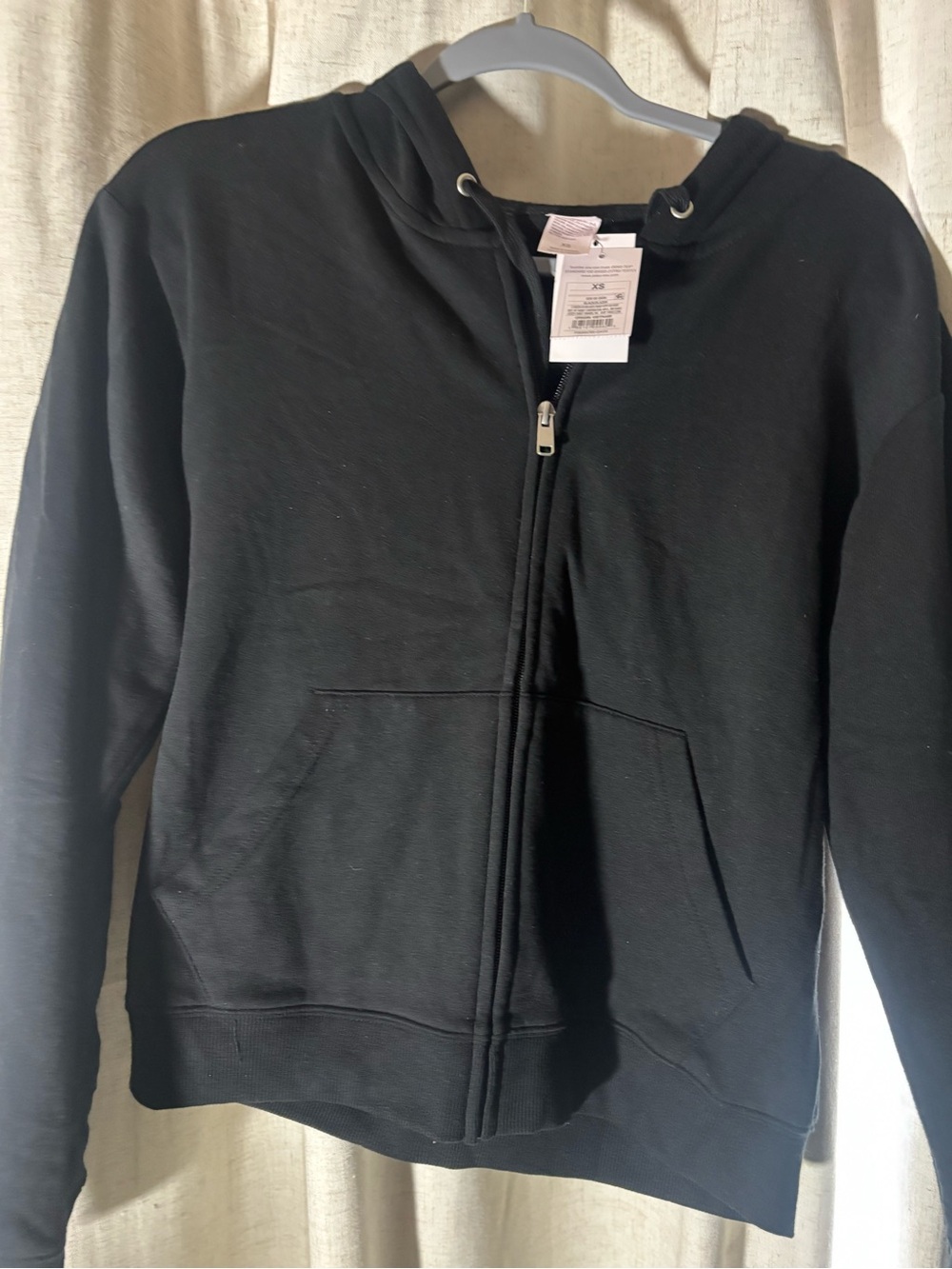 Auden Black Zip-Up Hooded Sweatshirt